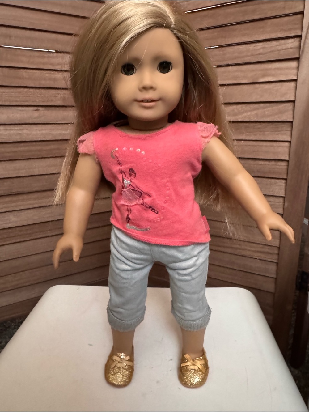 American Girl Isabelle Palmer GOTY 2014 Doll Complete Meet Outfit, Pink Hair